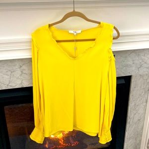 TIBI Sunshine Yellow Boho blouse 6